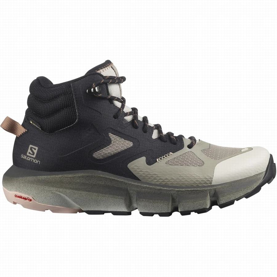 Salomon Predict Hike Mid Gore-tex Fjellsko Dame Svart/Khaki (BTI10061DI)